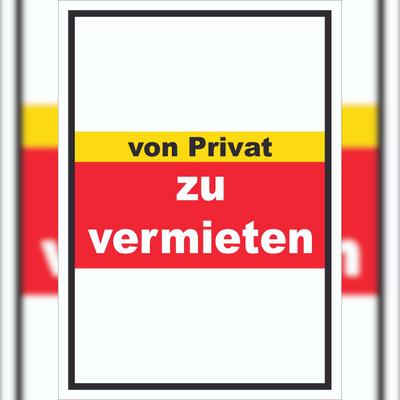 HB-Druck zu vermieten Schild mit Text Verkaufsschild hochkant A0 (841x1189mm)