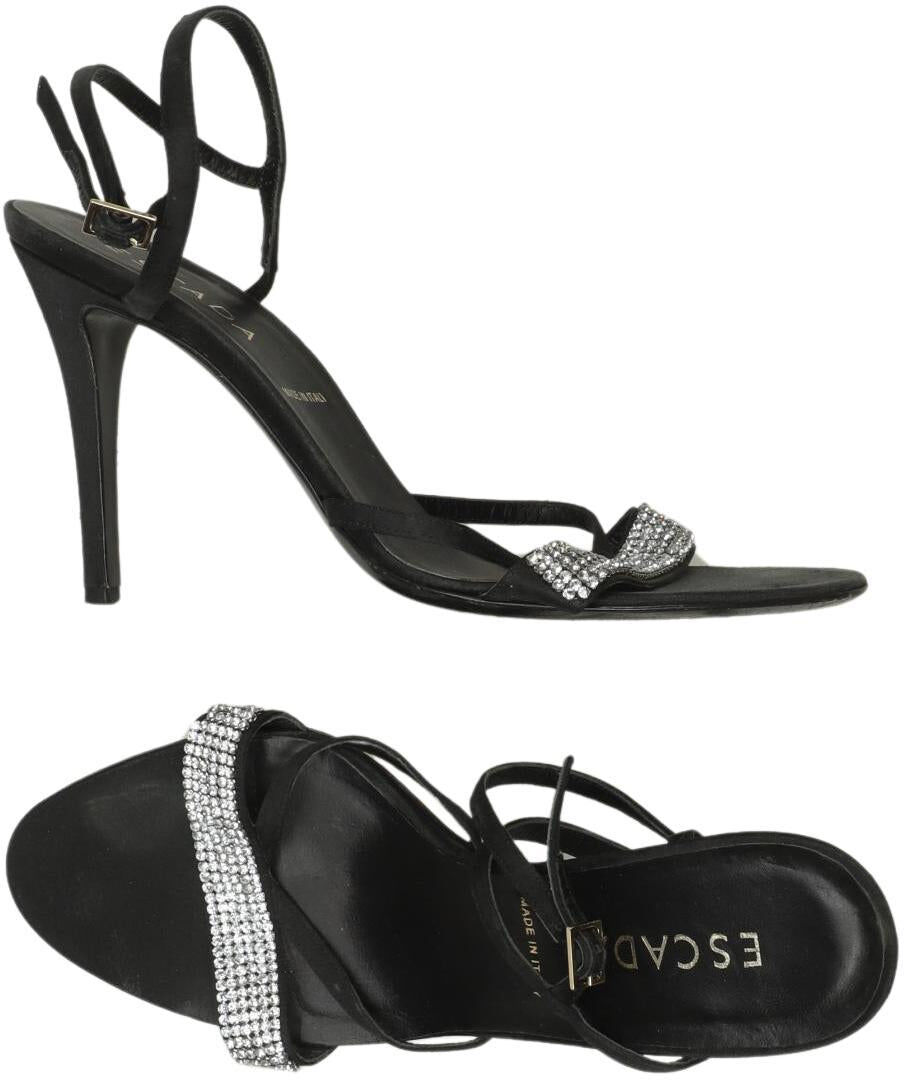Escada Damen Sandalen, Schwarz, Gr. EU 38.5, kein / Etikett - Second Hand