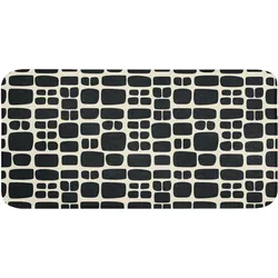 BADEMATTE Modern - Bio - Schwarz Badezimmerteppich 120x60 cm