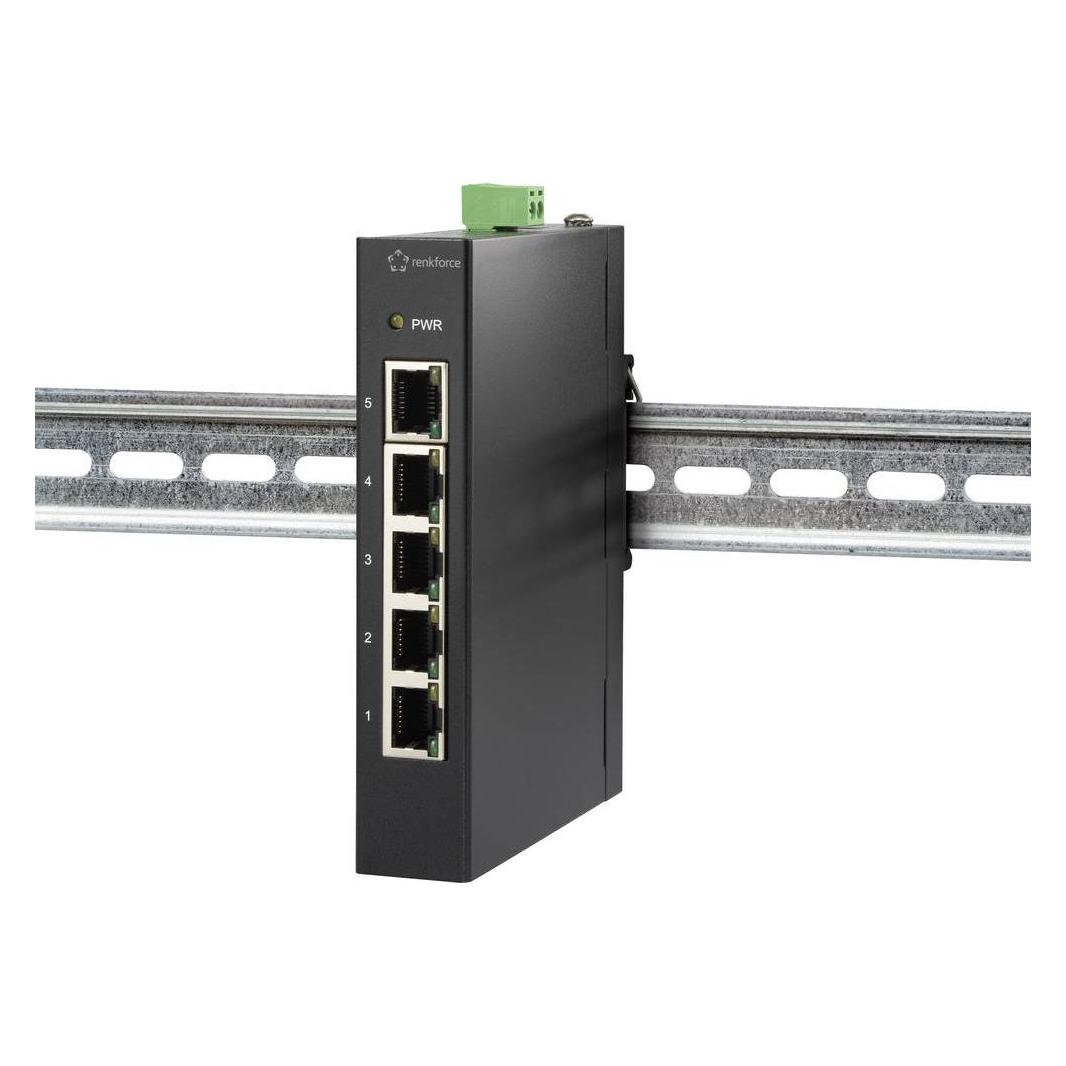 Renkforce 5 Port Fast Ethernet Switch für Hutschiene (5 Ports) (RF-3394866)