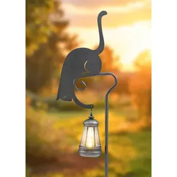 I-GLOW LED-Solar-Gartenlaterne Katze