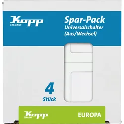 Kopp Universalschalter EUROPA arktis-weiß Profi-Pack