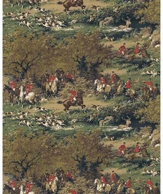 Harry & Grace Taunton Hunt Scene Peel and Stick Wallpaper