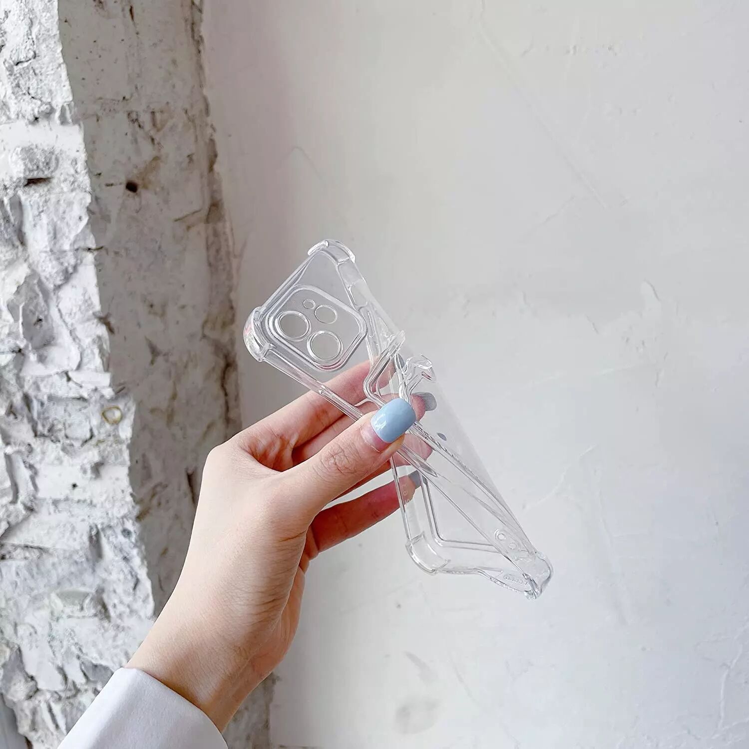 INF Coque pour iPhone 12 avec porte-cartes TPU transparente