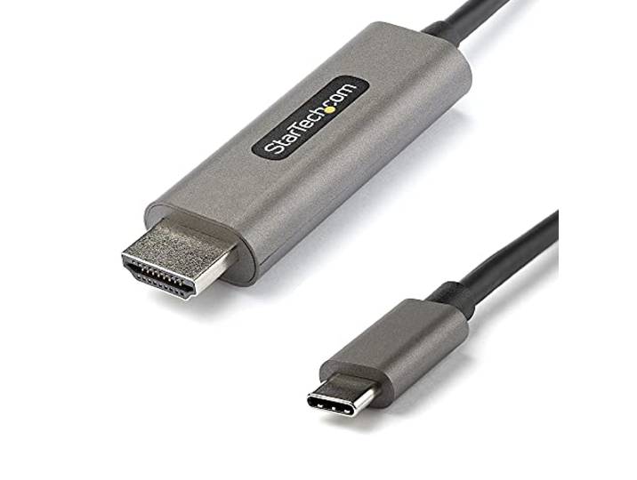StarTech Câble USB-C vers HDMI 2.0b 5m\, 4K 60Hz\, HDR10\, Ultra HD\, 1080p Convertisseur USB-C vers HDMI\, DP 1.4 Alt Mode HBR3\, Câble vidéo\, Écran\, MacBook Pro/Air\, Mâle/Mâle