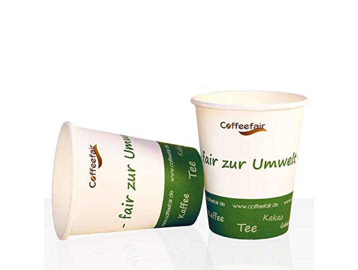 Bio Coffee to go Becher von Coffeefair Hartpapier 0,2l, 1000Stk, Pappbecher, Kaffeebecher to go