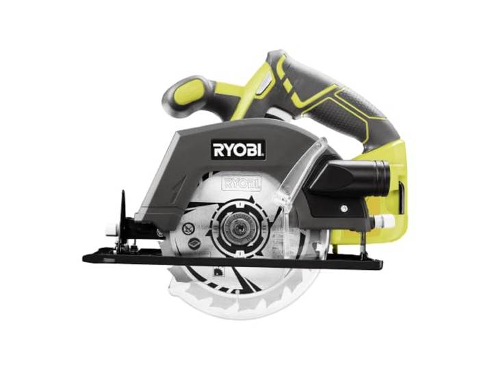RYOBI R18CSP-0 Scie Circulaire Sans Fil 18V ONE+ – Coupe Bois et Panneaux\, Lame 150 mm\, Réglage Profondeur & Biseau 0-50°\, Ergonomique – Sans Batterie ni Chargeur