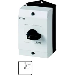 Eaton 222598 Hilfsphasenschalter, T0, 20 A, Aufbau, 2 Baueinheit(en), Kontakte: 4, 45 °, tastend/rastend, mit 0-Stellung, mit Rückzug nach 0, 0