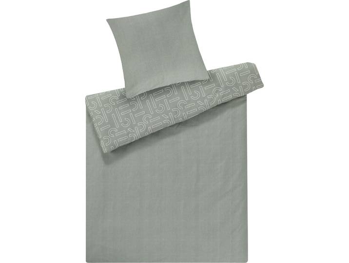 Esprit Bettwäschegarnitur Scatter Contour Salbei Baumwolle 160 x 210 65 x 100 cm