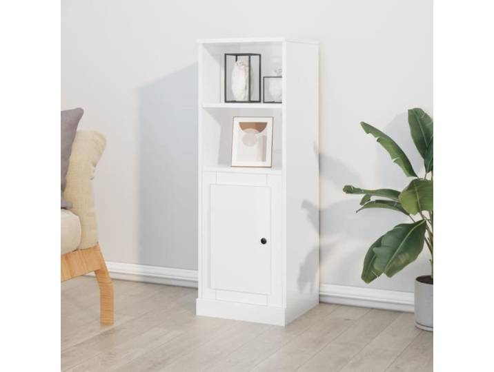 Buffet haut - VIDAXL - Blanc brillant - Bois d'ingénierie - 36x35 5x103 5 cm - Design contemporain