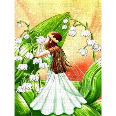 CALVENDO Puzzle Blumen-Elfe | 1000 Teile Lege-Größe 64x48cm Foto-Puzzle für glückliche Stunden