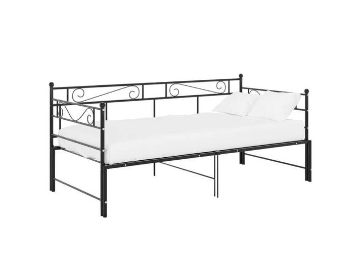 Single Lit - JILL'S - Cadre de canapé-lit extensible - matelas non inclus - Noir Métal 90x200cm LV389