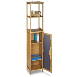 Relaxdays Badregal Bambus 5 Ablagen Hellbraun
