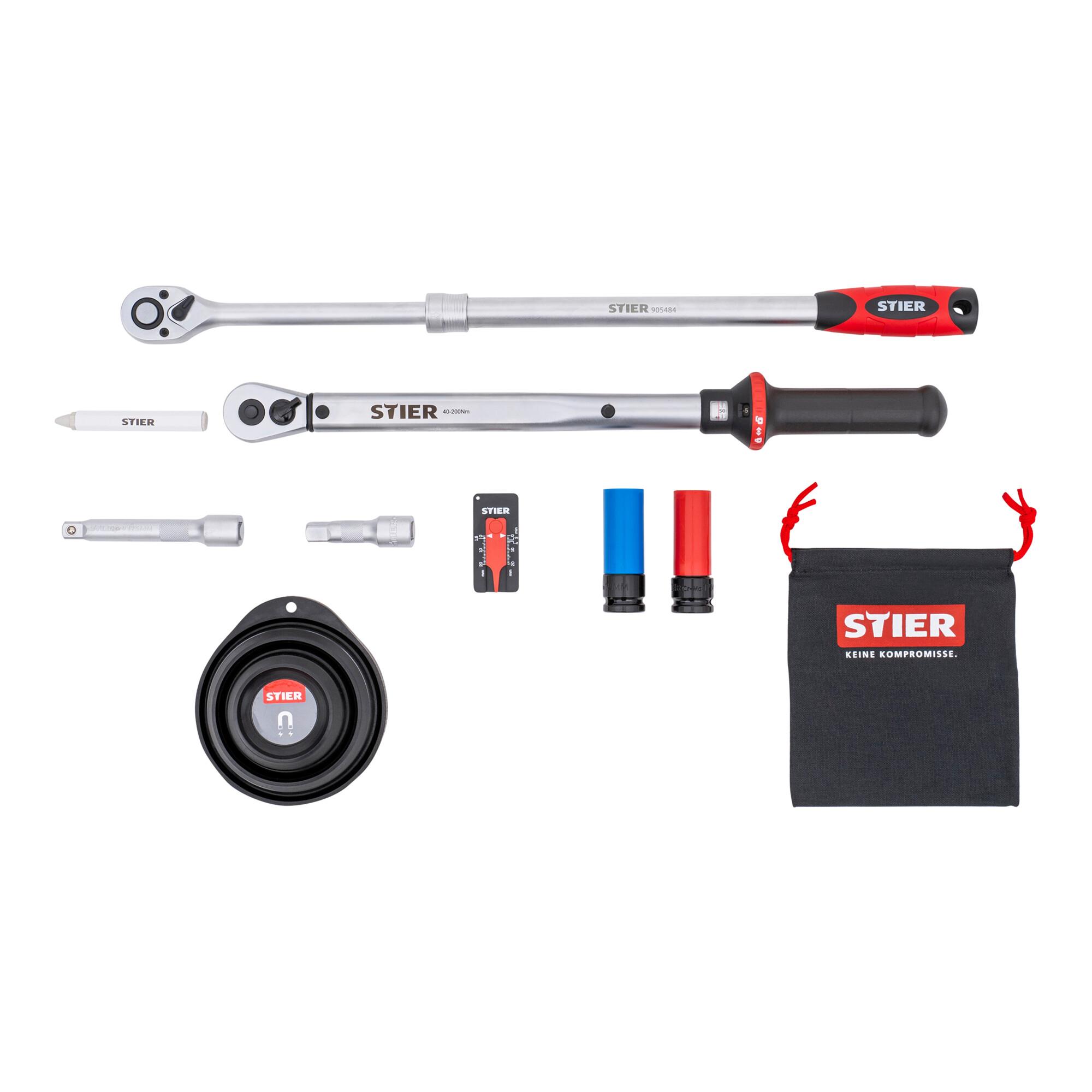 STIER Rad-Montage-Set 1/2 Zoll 40 - 200 Nm, 11-teilig (905480)