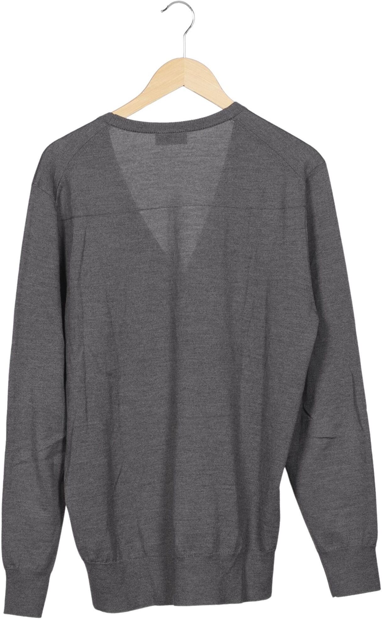 Hugo by Hugo Boss Herren Strickjacke, Grau, Gr. XL, Schurwolle - Second Hand