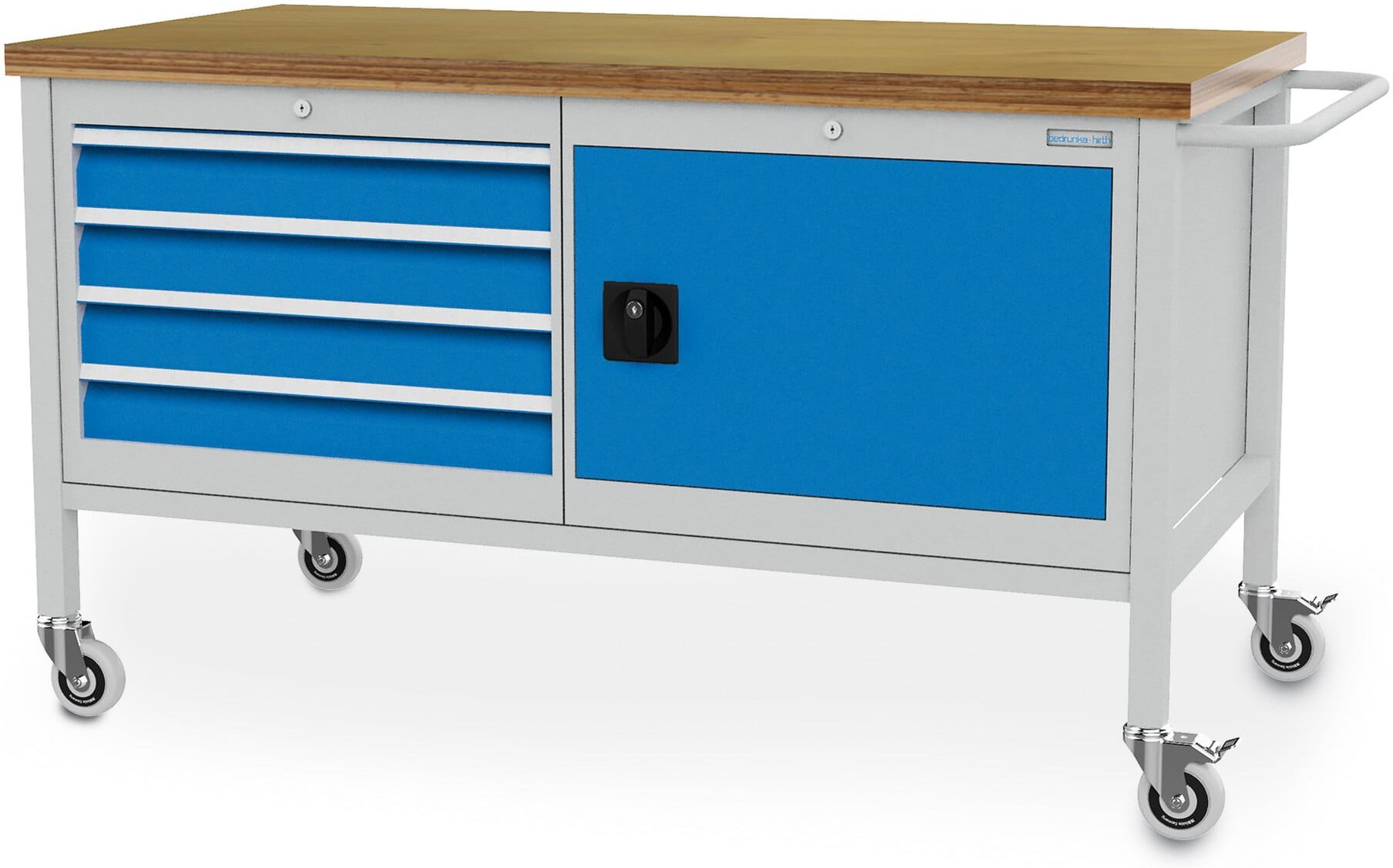 Bedrunka+Hirth Mobile Kastenwerkbank mit 4 Schubladen (04.15.41V)