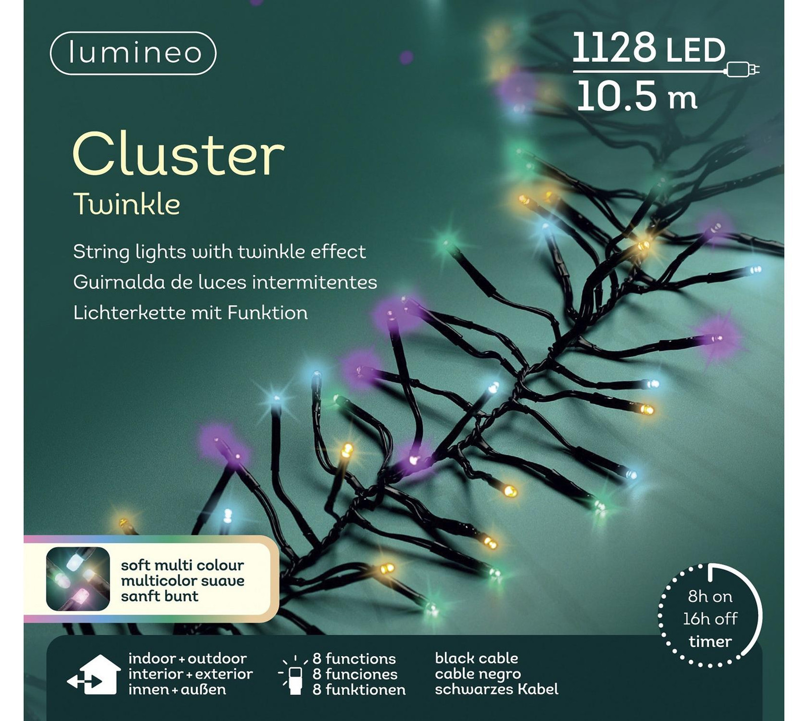 Lumineo Kerstboomverlichting met 500 gekleurde LED-lampjes