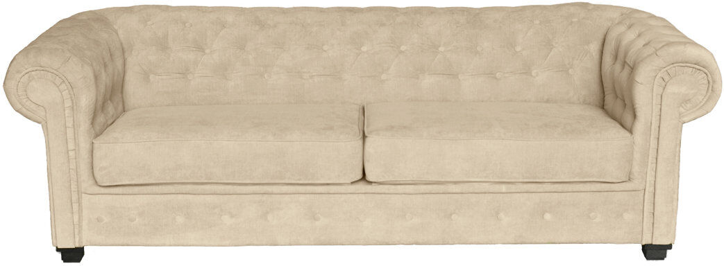 Lark Manor Allegra 3 Seater Chesterfield Sofa Bed Cream 2