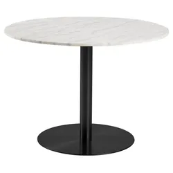 Actona Esstisch Corby Ø 105 cm Stein, Marmor, Granit Weiß