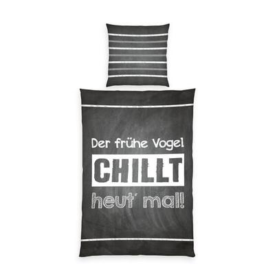 Klaus Hering 4459279050 - Young Collection Bettwäsche, Sprüche, 80x80+135x200 cm