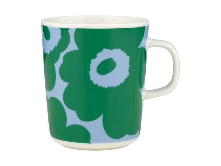 Marimekko Mug Unikko 25 cl White-green-light blue