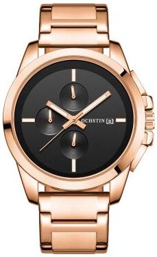 Everyday Crate OCHSTIN 6059C Mens Quartz Watch Multifunction Stainless Steel Watch Business Wristwatch black+rose Gold