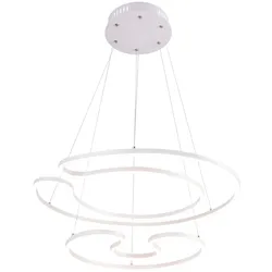 LED Decken Pendel Lampe Wohn Zimmer Beleuchtung Hänge Leuchte weiß matt Globo 67097-60W