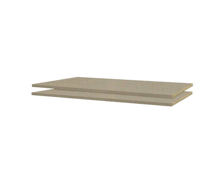 Fachboden 90 cm 88 x 1 x 48cm Beige 2er Set Spanplatte, beschichtet