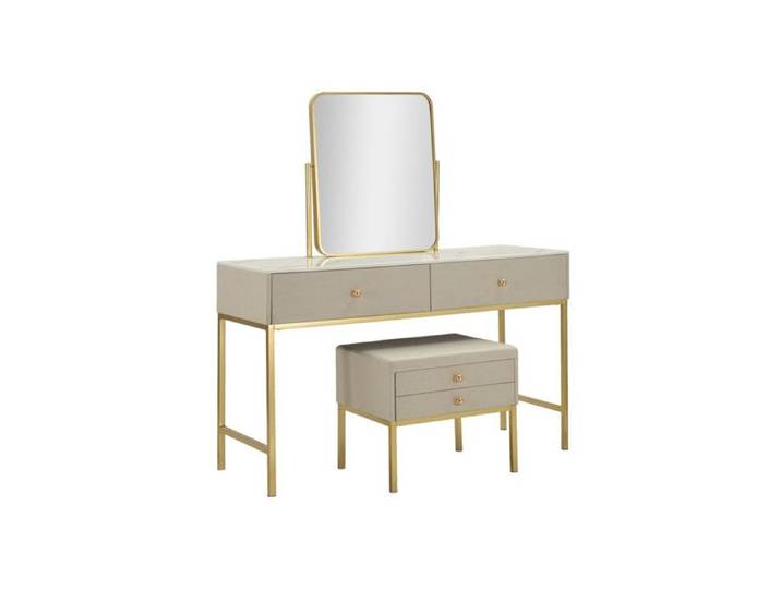 Coiffeuse avec Tabouret  Luxury  120cm Beige & Or