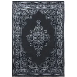 Teppich Flur Orient-Design Pflegeleicht Waschbar Strapazierfähig Wohnzimmer Schlafzimmer Grau 200x290 cm – ALETSCH von Kadima Design
