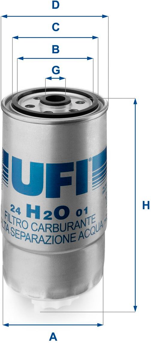 Kraftstofffilter UFI 24.H2O.01