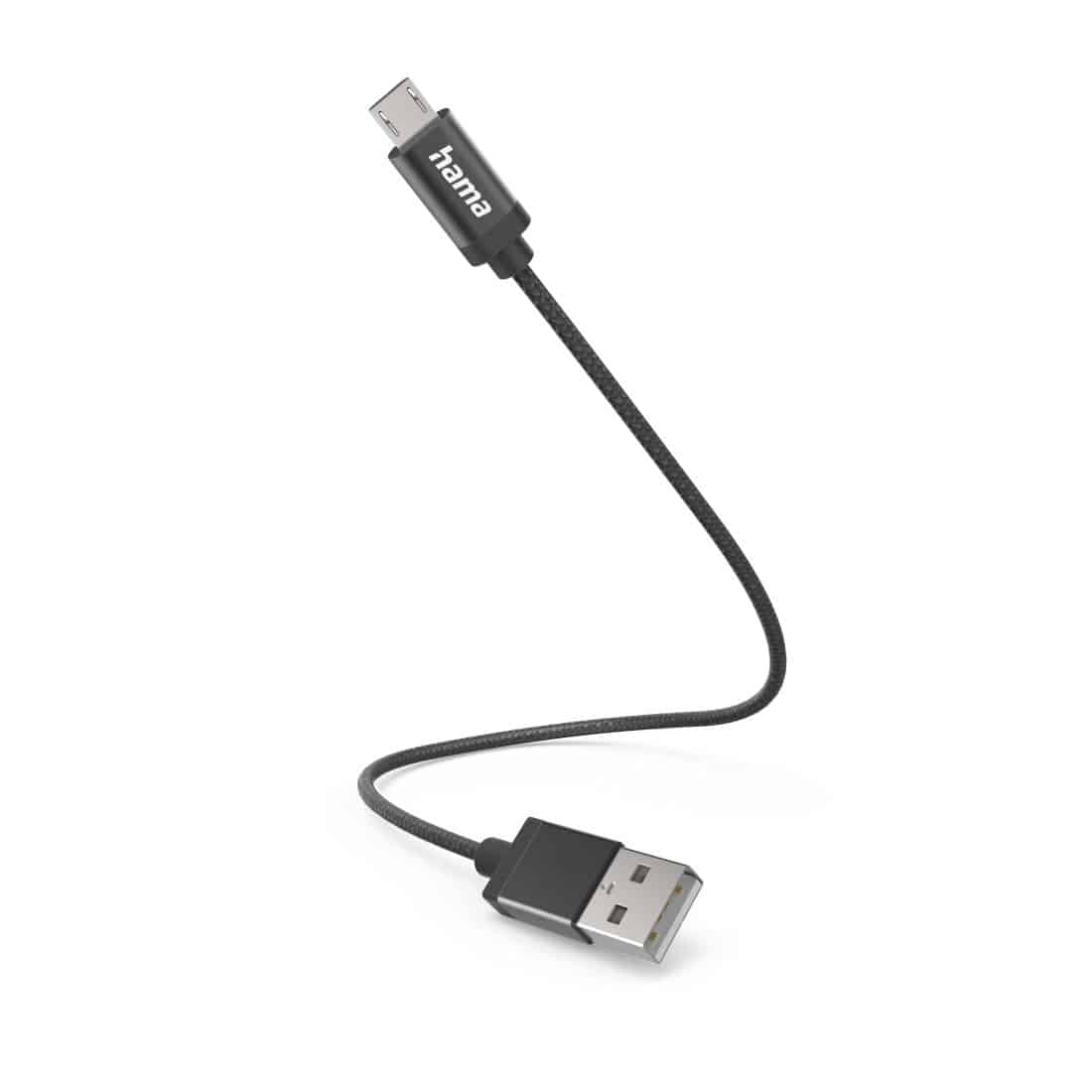 Hama 480 Mbit/s Stecker USB A auf Micro-USB A 0,2 m 201583 (Schwarz) 00201583