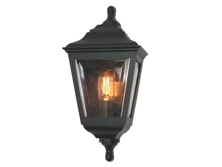 Wandlamp buiten Kerry, zwart, Kunststof, Wandlamp buiten