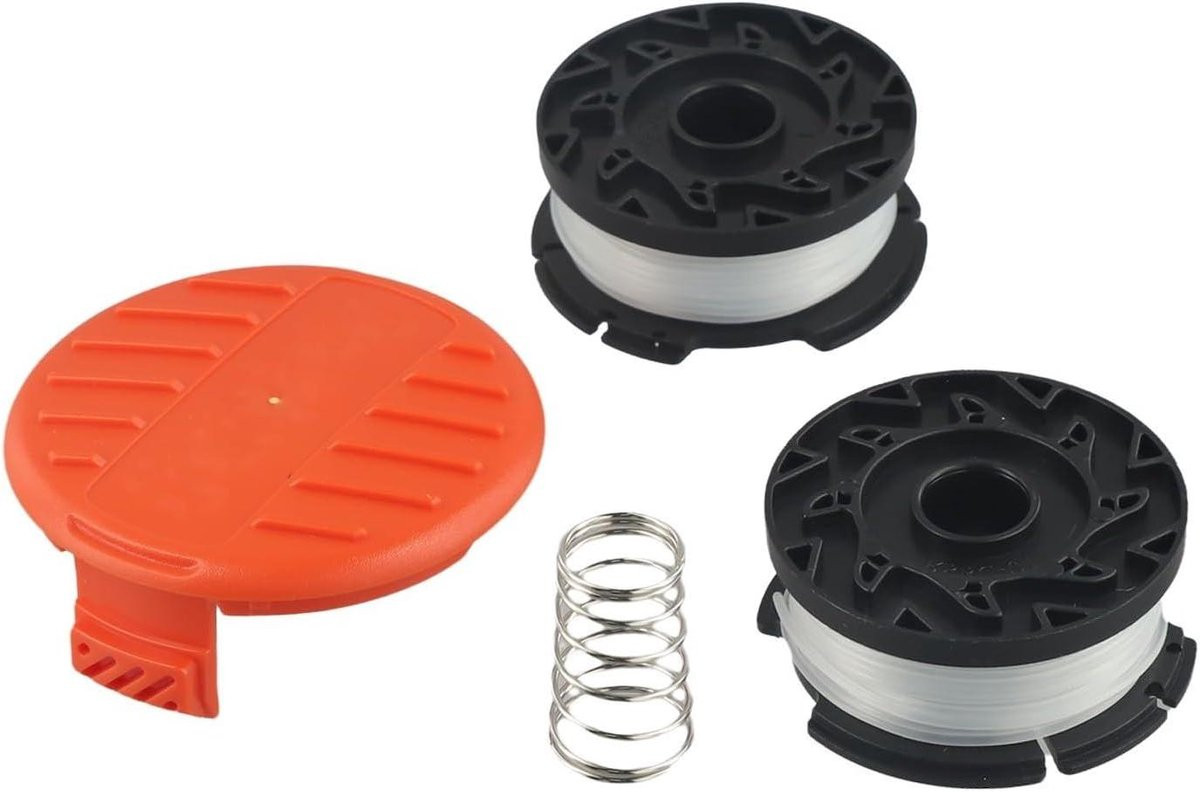 Trimmer Spoel en Cap Set met Auto Feed Systeem - 3 stuks - Zwart