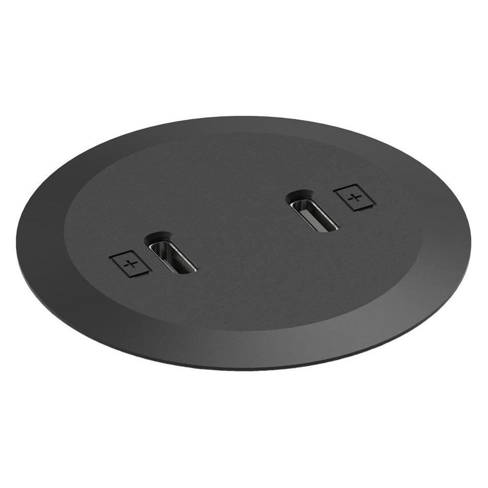 Kondator Powerdot Mini - 2 USB-C PD Laddare 30W, Svart (2x, USB-C, 1.25 m) (935-PM52)