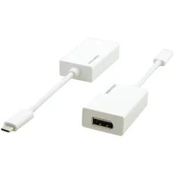 Kramer ADC-U31C/DPF - USB 3.1 Type?C Adapterkabel (USB 3.1), Data + Video Adapter, Weiss