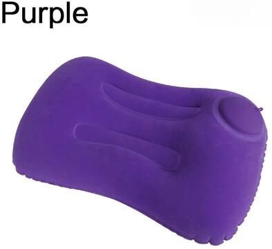 Cozy Casa Charm Premium Inflatable Travel Pillow Multifunctional Outdoor & Home Comfort purple