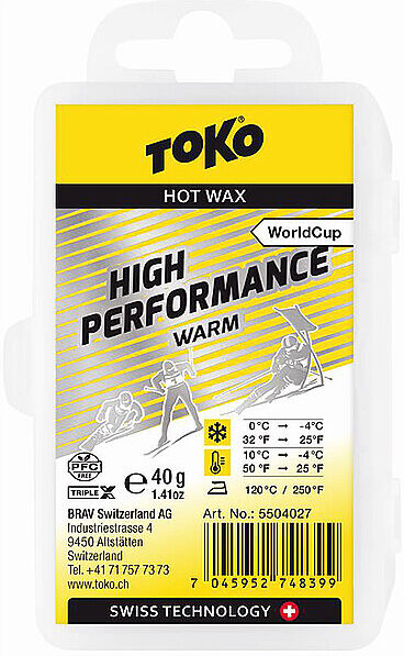 TOKO Skiwachs Worldcup High Performance Hot Wax warm keine Farbe B