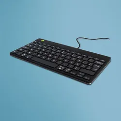 R-Go Tools Ergonomische Tastatur R-Go Compact Break, kompakte Tastatur mit Pausensoftware, AZERTY (BE), verkabelt, schwarz