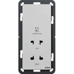 Gira Rasierer-Steckdose 115-230V grau 2820015