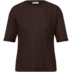 Street One T-Shirt - Damen - Gr. 42 - dunkelbraun