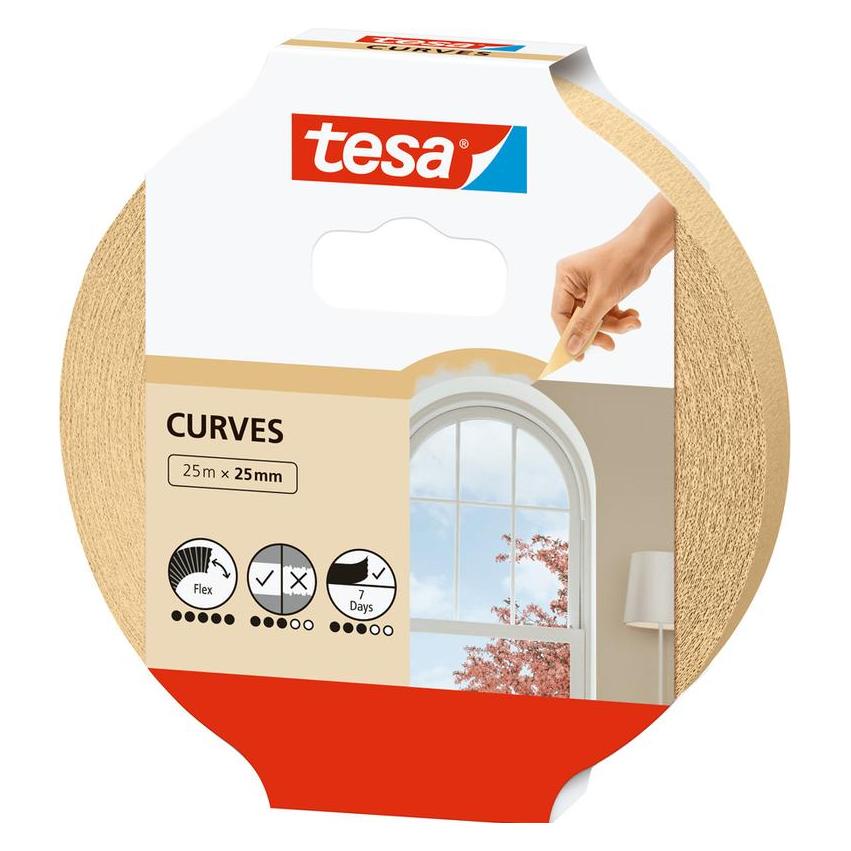 tesa Malerband für Kurven, Kurvenband (25 mm) (56533-00001-01)