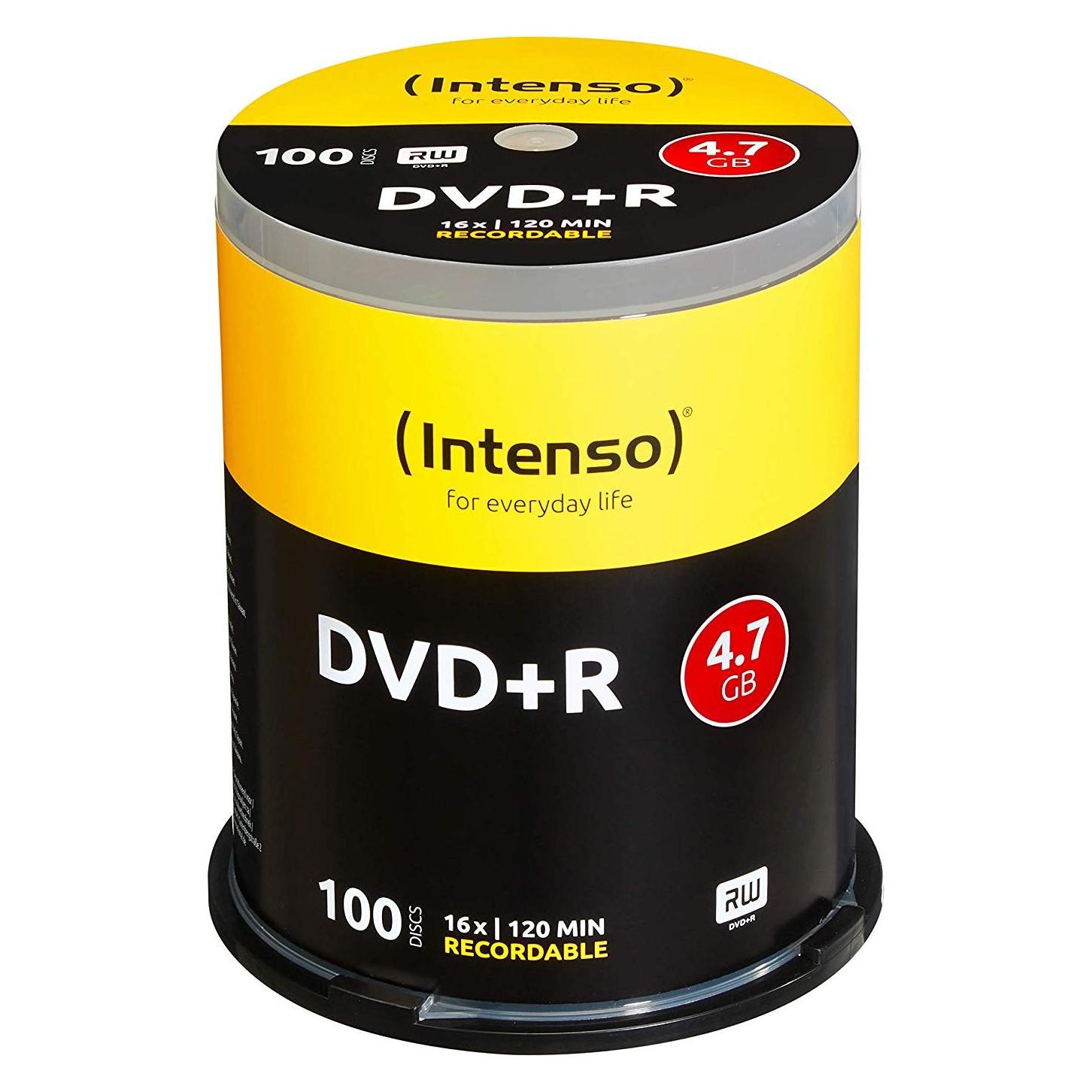 Intenso DVD+R, 16x Speed, 100er Spindel (100x) (4111156)