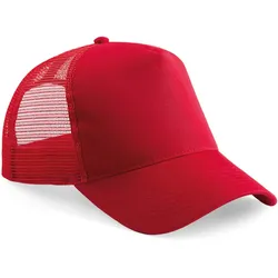 Beechfield Unisex 5-Panel Trucker Kappe Netz Cap B640 classic red/classic red one size