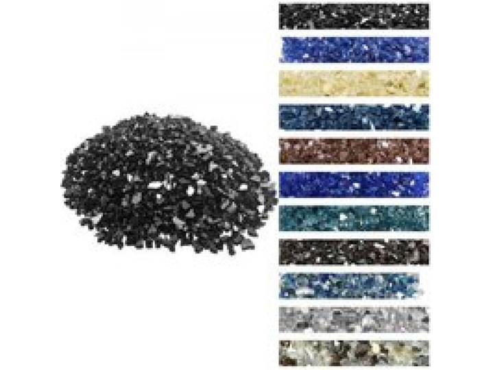 VEVOR Feuerglas, 9 kg hochtemperaturbeständige Glassteine, 12,7 mm reflektierende Feuerstellen-Glasperlen, Feuerstelle Glasfelsen, Kaminglas, Feuerkristall, Feuerperlen, für Kamin, Schwarz