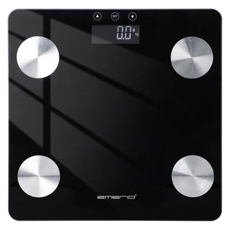 Emerio BR-125479 Digitale Personenwaage Wägebereich (max.)=180 kg Schwarz (180 kg) (BR-125479)