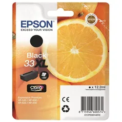 Original Epson Tintenpatrone C13T33514010 / 33XL Schwarz [XL Füllmenge]