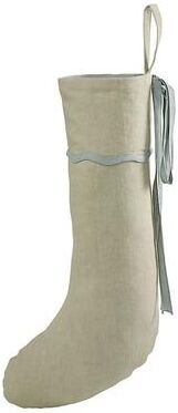 Rue Scalloped Linen Stocking - Tea - Ballard Designs