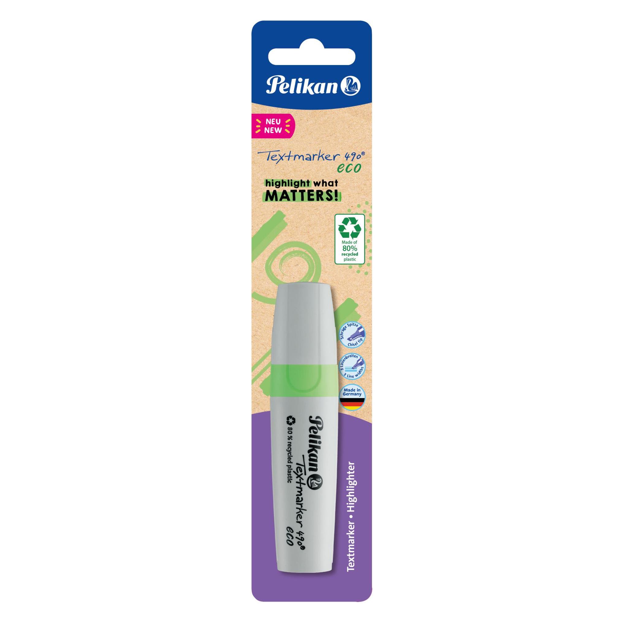 Pelikan Textmarker 490 eco auf Neon-Grün (1x) (823425)