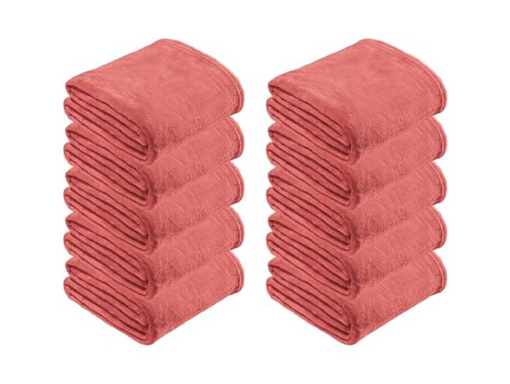 REDBEST Microfaserdecke Amarillo 10er-Pack, Fleece-Wohndecke, Sofadecke Koralle Größe 130x180 cm - kuscheliger Teddyfleece, pflegeleicht, waschbar